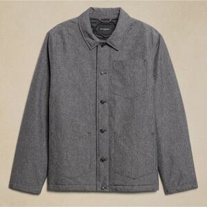 648 Banana Republic Factory Quilted Jacket Men’s Large NWT Gray Button Front LG